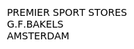 PREMIER SPORT STORES - G.F.BAKELS - AMSTERDAM