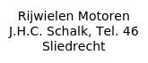 Rijwielen Motoren - J.H.C. Schalk, Tel. 46 - Sliedrecht