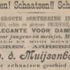 Advertentie 1898 schaatsenverkoper C. van den Muijsenbergh, Tilburg