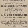 Advertentie 1894 van schaatsenverkoper J.C. van der Sande, Rotterdam