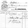 Rekening 1870 schaatsenverkoper A.J. Holthuis, Groningen