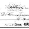 Brievenhoofd 1882 schaatsenverkoper A.J. Holthuis, Groningen
