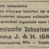 Advertentie 1941 schaatsenmaker J&H Israëls, Almelo