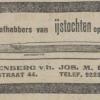 Advertentie 28 januari 1917 van verkoper F.G. Eikenberg, Amsterdam