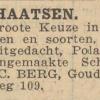 Advertentie 1933 schaatsenmaker- en verkoper C. Berg
