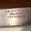 Merkteken schaatsenverkoper E. W. Schmaldt, Rotterdam en Solingen (Duitsland)
