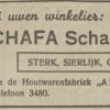 Advertentie 1941 schaatsenmaker J&H Israëls, Almelo
