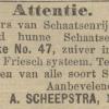 Advertentie schaatsenmaker A.S. Scheepstra