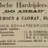 Advertentie 1887 waarin schaatsenverkoper Merkelbach&Co, Amsterdam