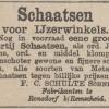 Advertentie 1890 van schaatsenmaker F.C. Schulte&Söhne, Ronsdorf-Remscheid (Duitsland)