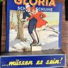 Reclame bord schaatsenmaker Gloria, Remscheid (Duitsland)