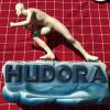 Reclame schaatsbeeld schaatsenfabriek Hudora, Radevormwald / Remscheid