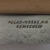 Merkteken houten noor schaatsenmaker Polar, Remscheid (Duitsland)