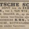 Advertentie 1848 schaatsenmaker J. van Wijk, Linschoten