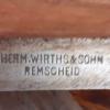 Merkteken schaatsenmaker H. Wirths&Sohn, Remscheid (Duitsland)