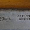Merktekens Go-aheadschaats schaatsenmaker J. Wilson, Sheffield (Engeland)