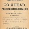 Advertentie ca.1885 schaatsenverkoper J.M. Scheffer, Rotterdam