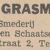 Advertentie 1936 schaatsenmaker T. Grasman, Apeldoorn