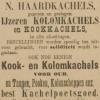 Advertentie 1884 schaatsenmaker A. van der Lende, Wolvega