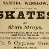 Advertentie schaatsenmaker Samuel Winslow, Worcester, Mass. (USA)