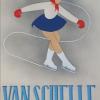 Poster 1930 schaatsenverkoper Van Schelle Sports, Brussel (België)