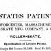 Kop patent waarin de samenwerking Everett en de Winslow Skate MFG. Company staat