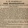 Advertentie 1844 Tool Manufactory E.W.Bushnell, Philadelphia (Pennsylvania USA)