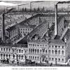 Artist impression van de fabriek van Joseph Rodgers&Sons, Norfolk street nr. 6 Sheffield (Engeland)