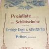 Prijslijst schaatsen Vereinigte Riegel- und Schlossfabriken, Velbert (Duitsland)