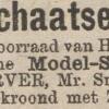 Advertentie 1887 schaatsenmaker A.Korver, Vinkeveen