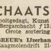 Advertentie 1954 schaatsenverkoper Breur's IJzerhandel, Rotterdam