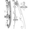 Tekening uit patent verleend in USA op 29 jan. 1878 Austria schaats