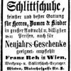 Advertentie 1865 schaatsenmaker Franz Reh, Wenen (Oostenrijk)
