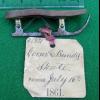 Patent 1861 schaats van Corser and Bundy, Clappville, MA (USA)