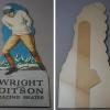 Karton reclamestandaard schaatsenverkoper Wright&Ditson, Boston, MA (USA)
