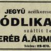 Advertentie 1943 schaatsenmaker UNIOREX, Budapest (Hongarije)