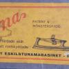 Etiket doos Hemas-schaatsen schaatsenmaker Hellstedt & Co, Eskilstuna (Zweden)