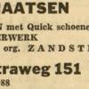 Advertentie 1961 Nijdam noren met Quick schoenen