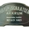 Kartonnen standaard 1950-1970 schaatsenmaker firma G.S.Ruiter, Akkrum