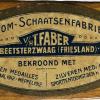Etiket Waddinxveense schaatsen schaatsenmaker F. Fokkema, Beetsterzwaag