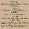 Advertentie 1905 schaatsenmaker K.J.de Boer, Drachten