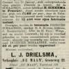 Advertentie 1905 schaatsenmaker H. Sikkema, Franeker