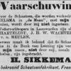 Advertentie 1905 schaatsenmaker H. Sikkema, Franeker