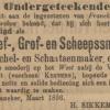 Advertentie 1896 schaatsenmaker H. Sikkema, Franeker