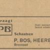Advertentie 1933 schaatsenmaker P.Bos, Heerenveen