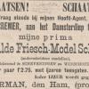 Advertentie 1890 schaatsenmaker J. Noorman, Den Ham