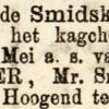 Advertentie 1879 schaatsenmaker A.U. Faber, Sneek