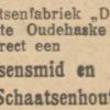 Advertentie 1934 Schaatsenfabriek De Pelikaan schaatsenmaker F. Nauta, Oudehaske