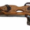 Houten noor merkteken E.VONK.OUDESCHOOT schaatsenmaker E.Vonk, Oudeschoot