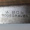 Merkteken schoonrijschaats schaatsenmaker W.Bos Bodegraven